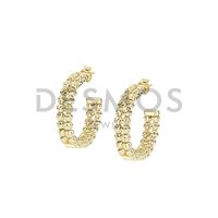 Orecchini Desmos Donna in Argento CRYSTAL HOOP 2F G 20 - CRYSTAL HOOP 2F G 20